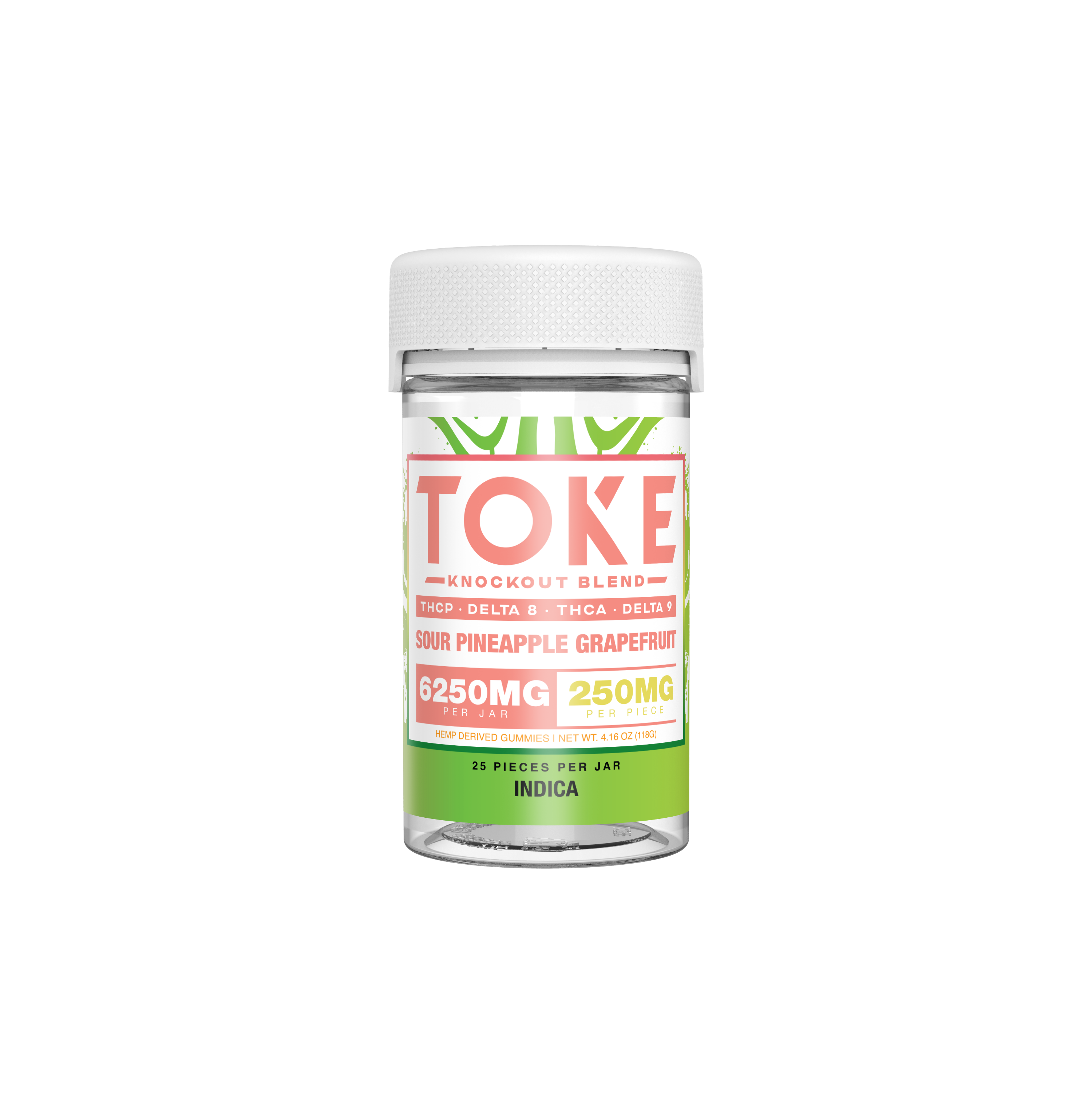 Sour-Pineapple-Grapefruit.png TOKE Knockout Blend Gummies - Sour Pineapple Grapefruit - Image 1